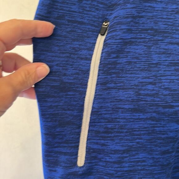 PGA Tour Blue Black Quarter zip long sleeve Pullover Size XL EUC - Picture 2 of 10